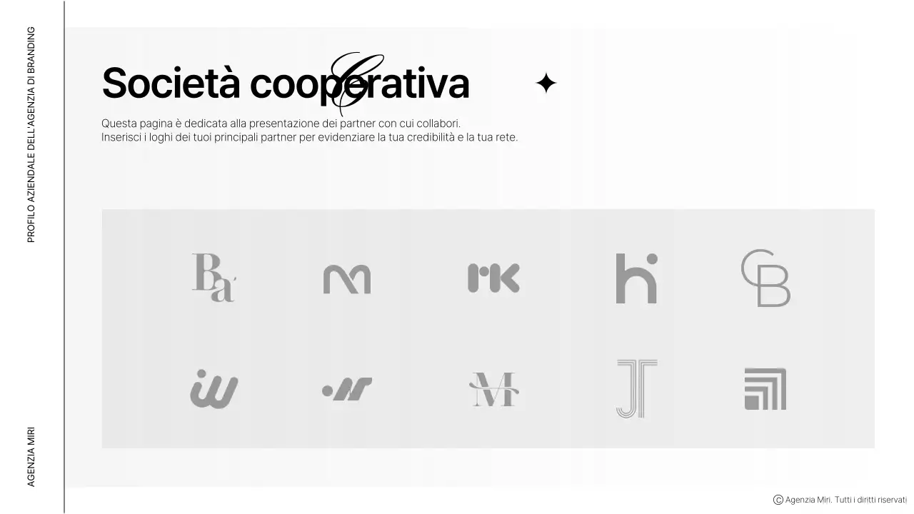 Descrizione del profilo aziendale Brown modern