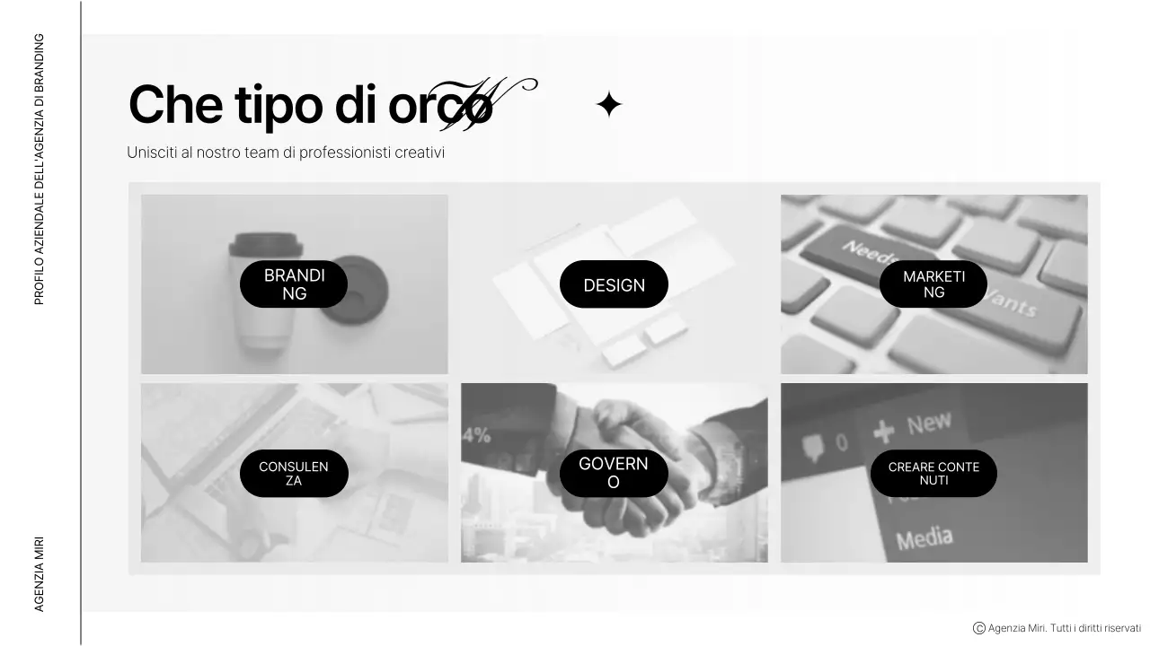 Descrizione del profilo aziendale Brown modern