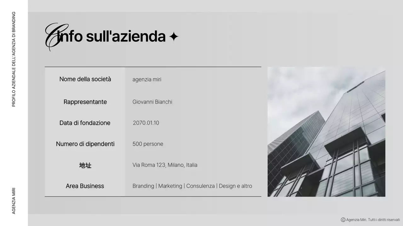 Descrizione del profilo aziendale Brown modern