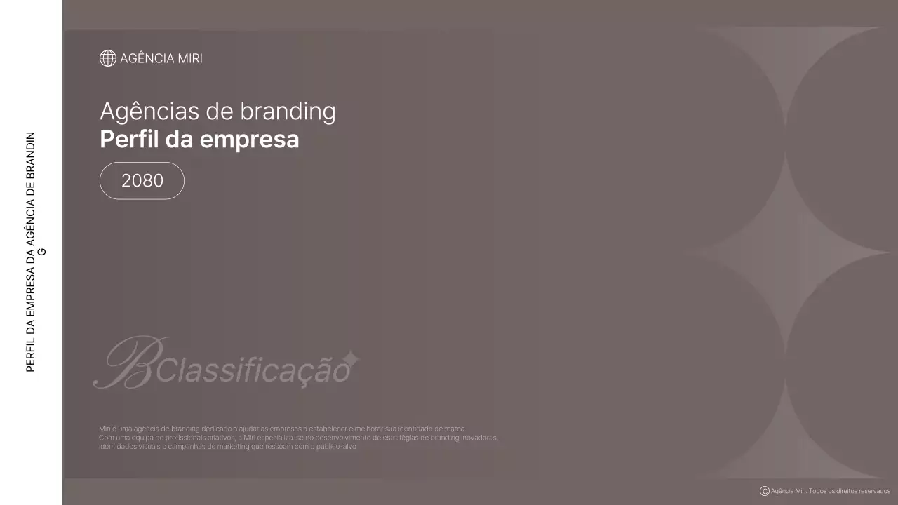 Descrição do perfil da empresa Brown modern