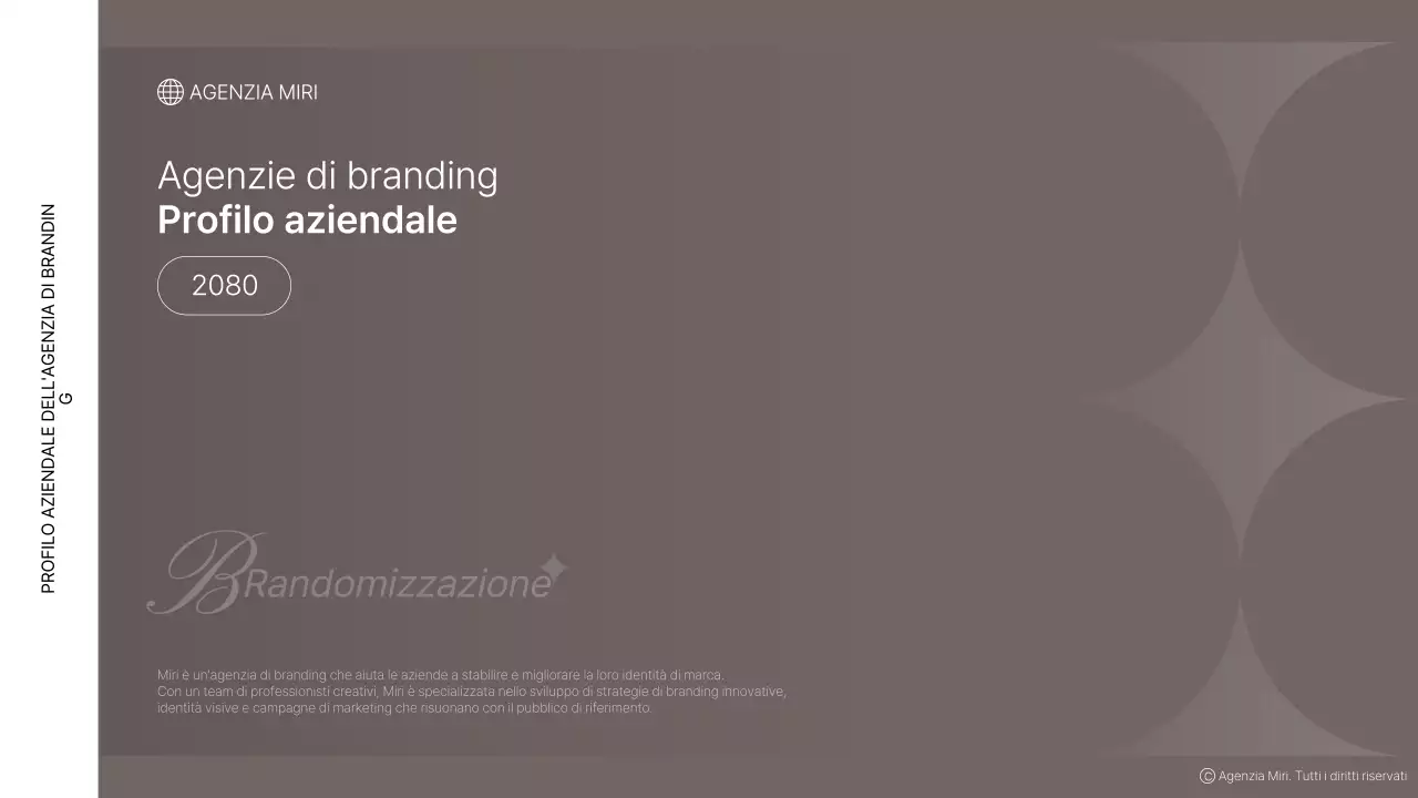 Descrizione del profilo aziendale Brown modern