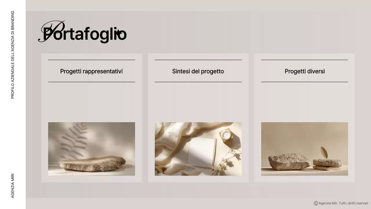 Descrizione del profilo aziendale Brown modern