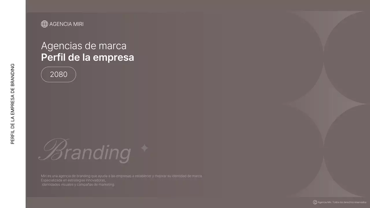 Descripción del perfil de la empresa Brown modern