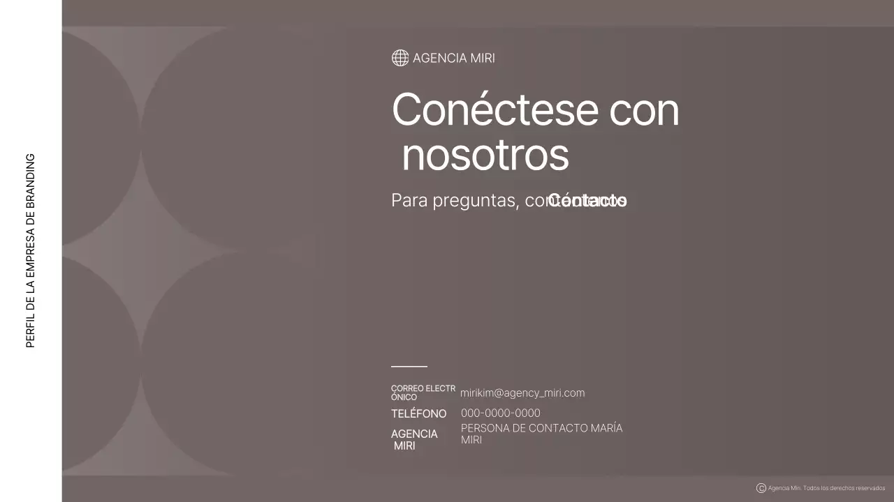 Descripción del perfil de la empresa Brown modern