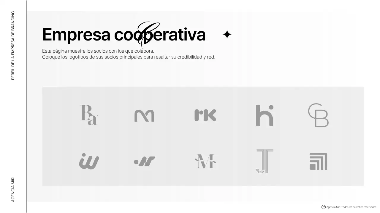 Descripción del perfil de la empresa Brown modern