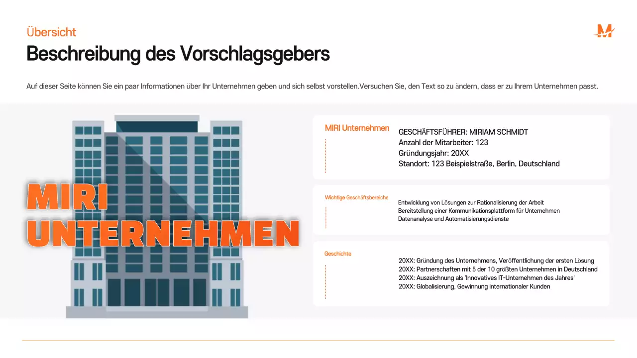 Blue Modern Business Proposal Vorschlag