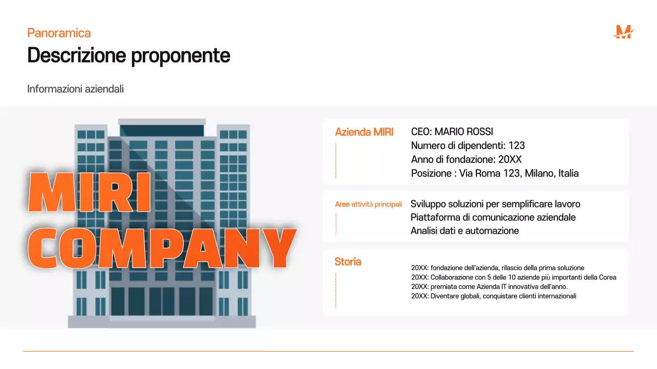 Proposta commerciale moderna blu Proposta