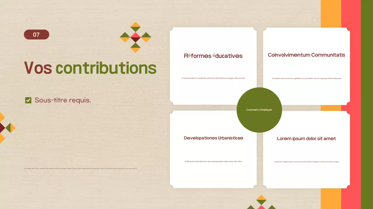 présentation civile moderne orange