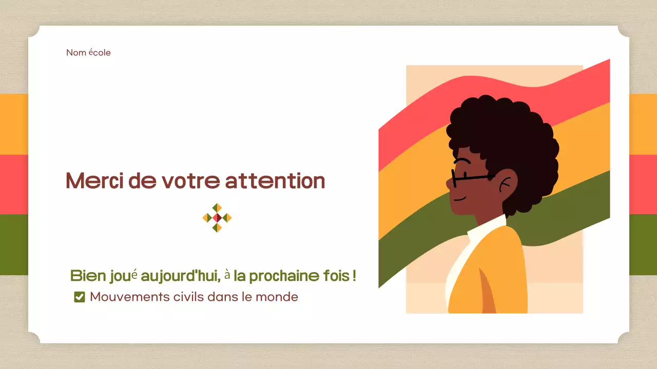 présentation civile moderne orange