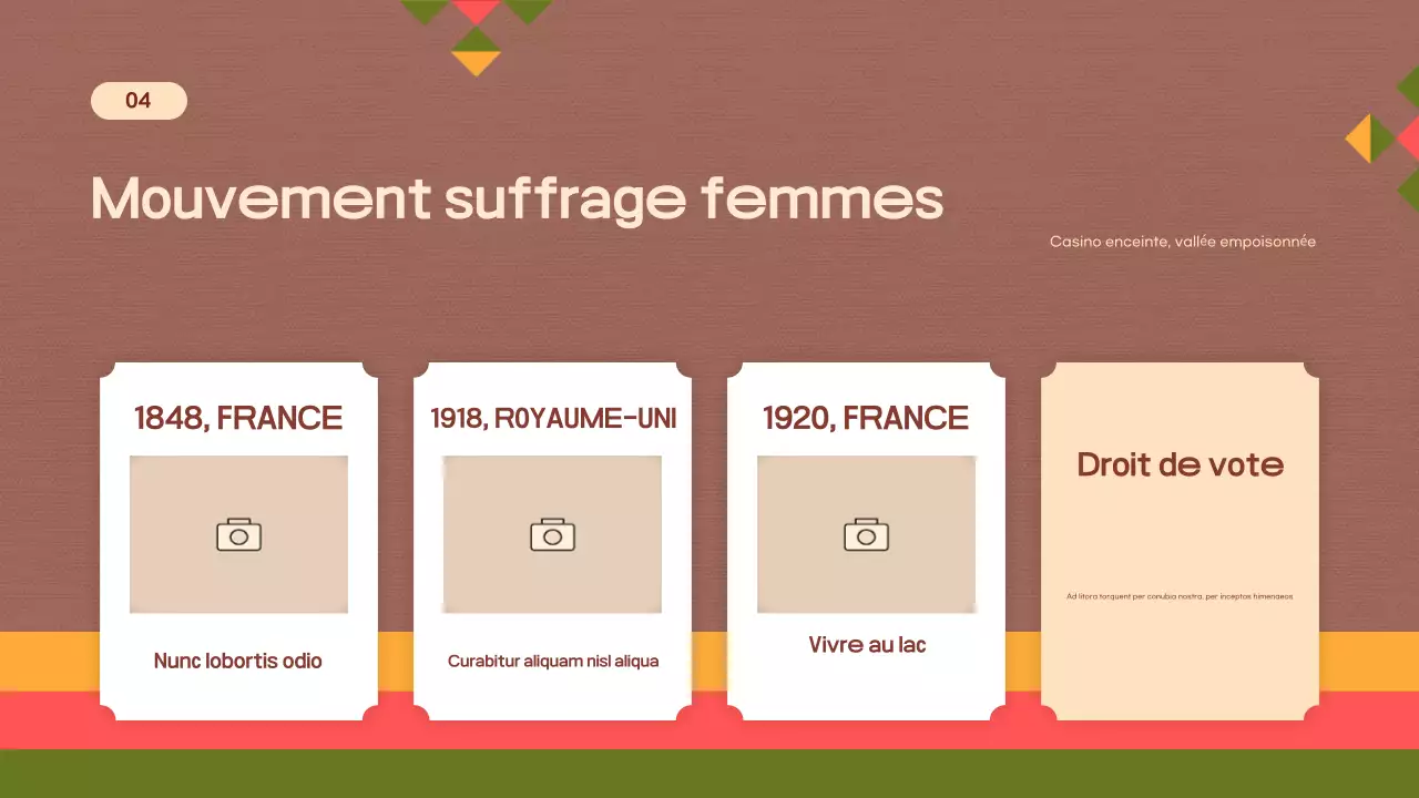 présentation civile moderne orange