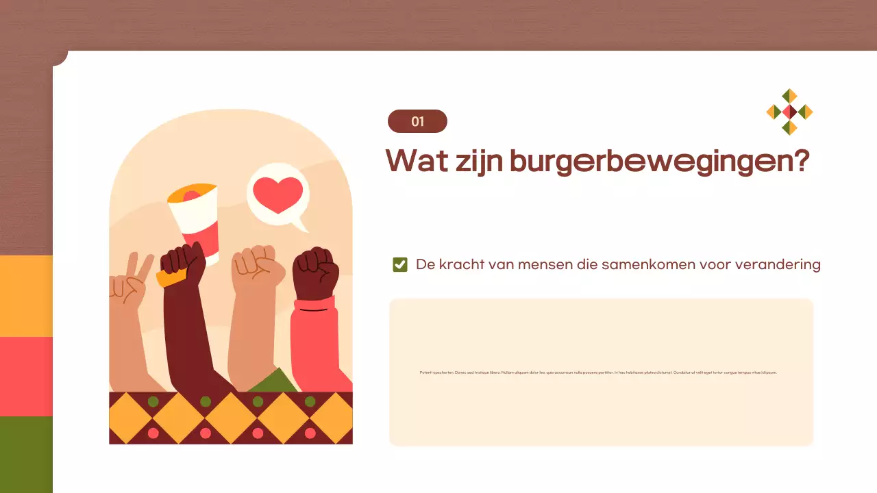 oranje moderne civiele presentatie