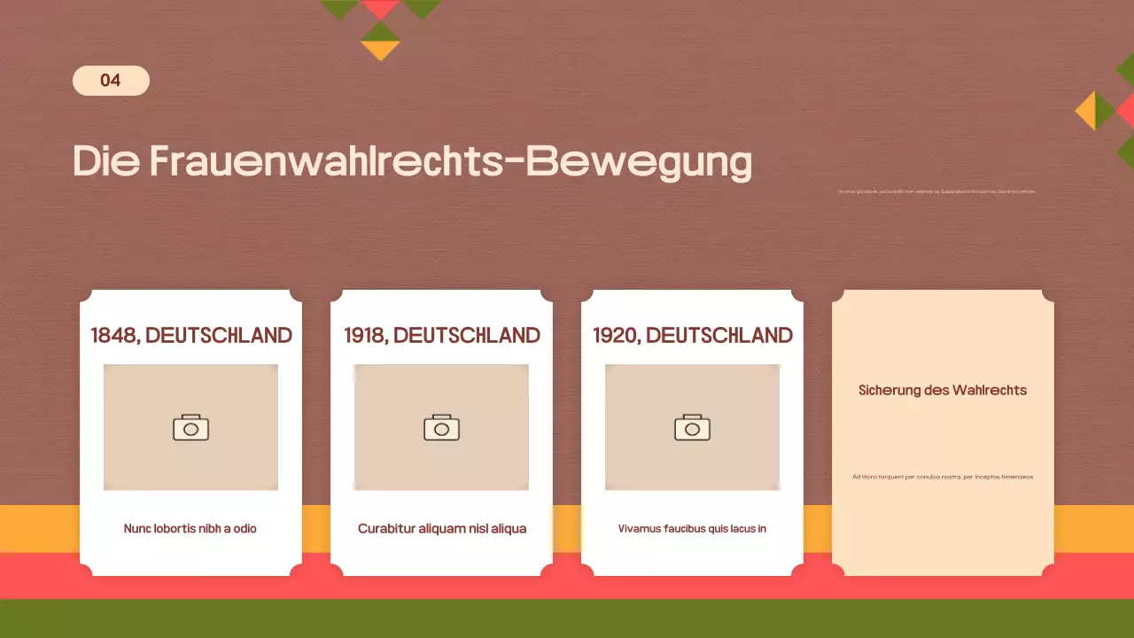 orange moderne zivile Präsentation