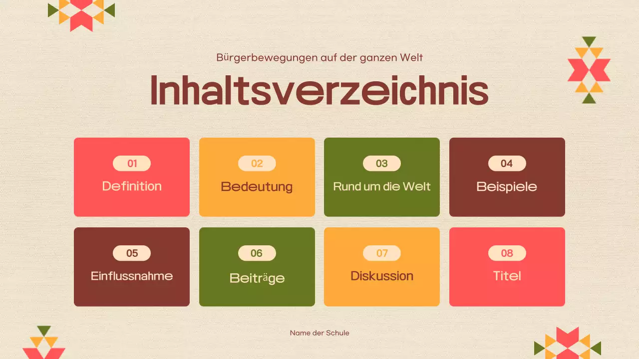 orange moderne zivile Präsentation