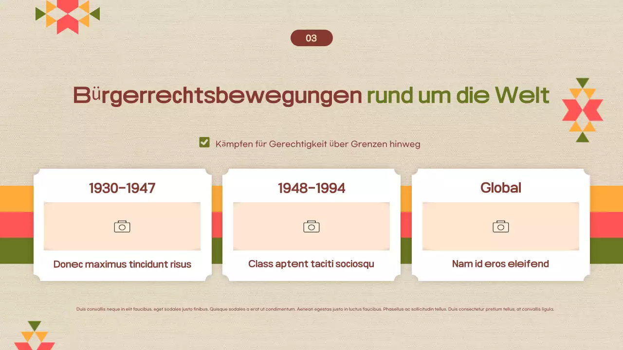 orange moderne zivile Präsentation