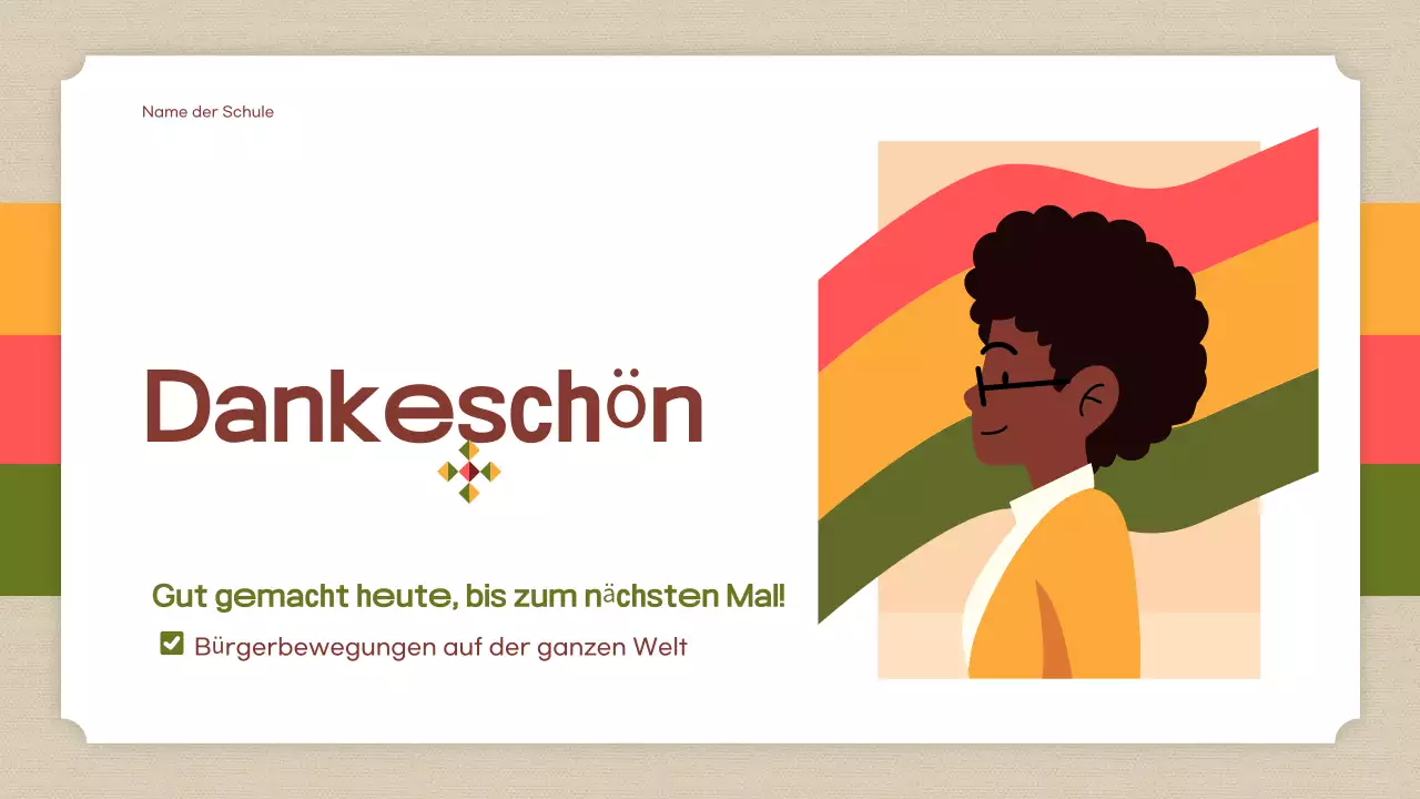 orange moderne zivile Präsentation