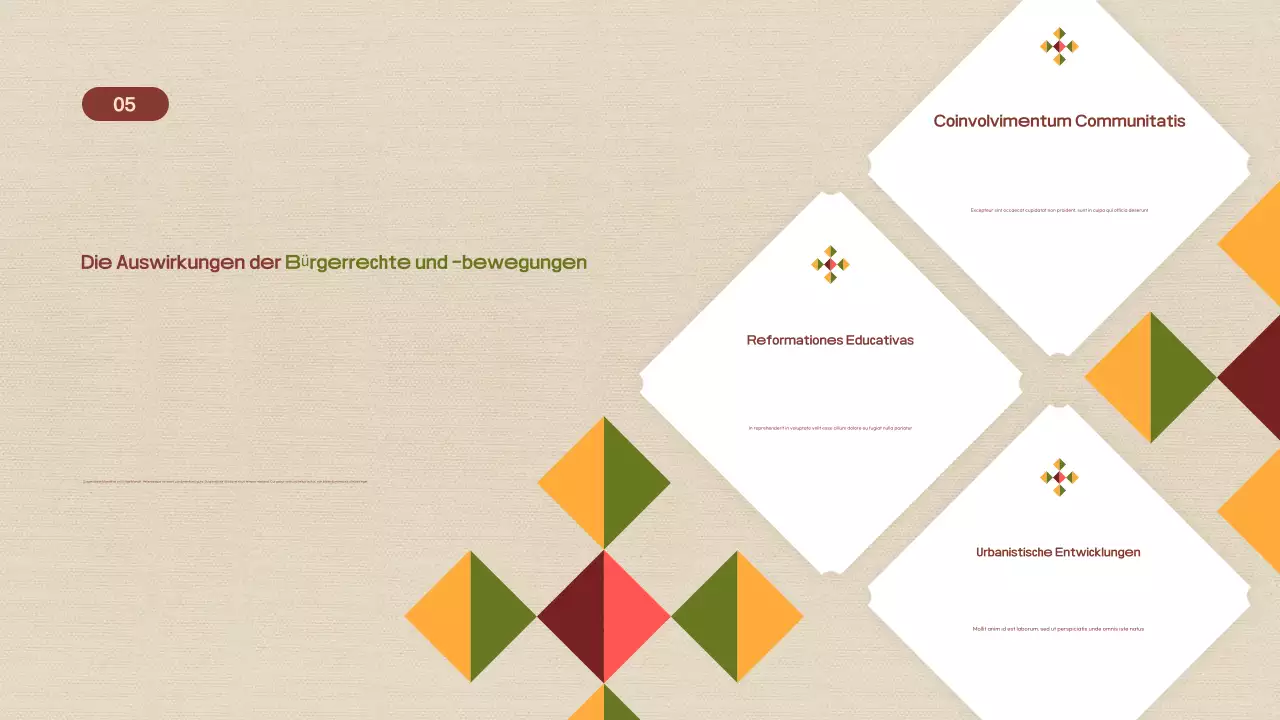 orange moderne zivile Präsentation