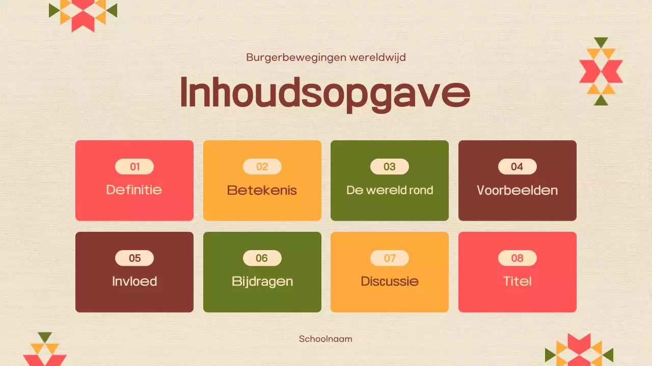 oranje moderne civiele presentatie