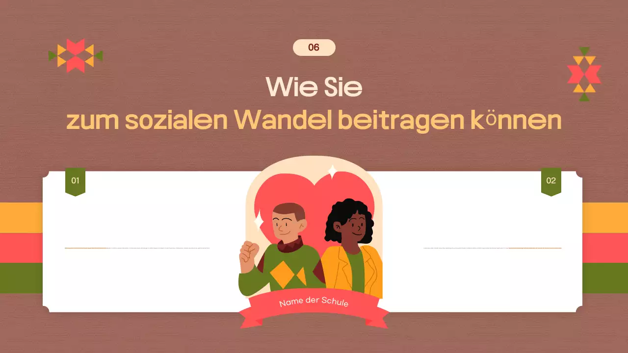 orange moderne zivile Präsentation