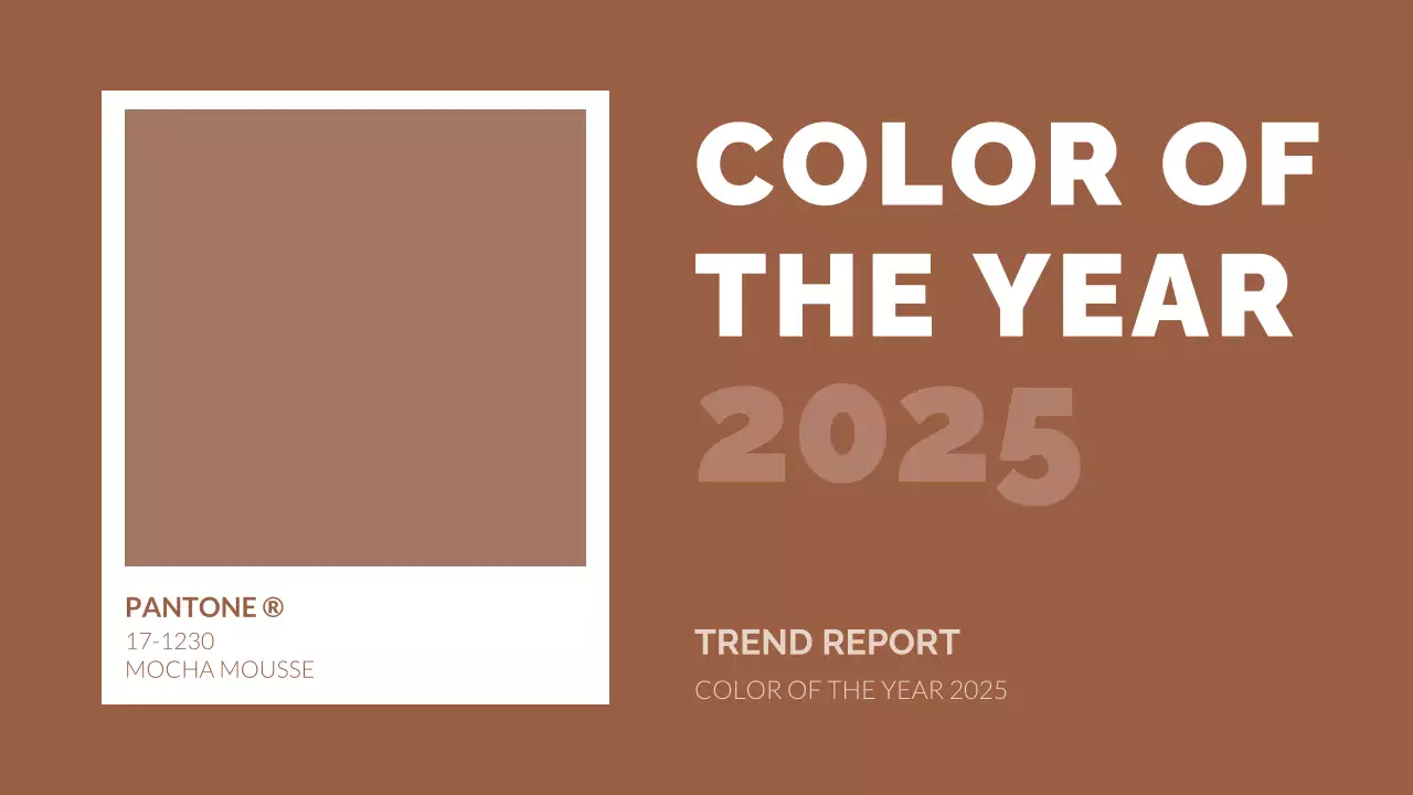 Brown Minimal Color Trend Report Presentation