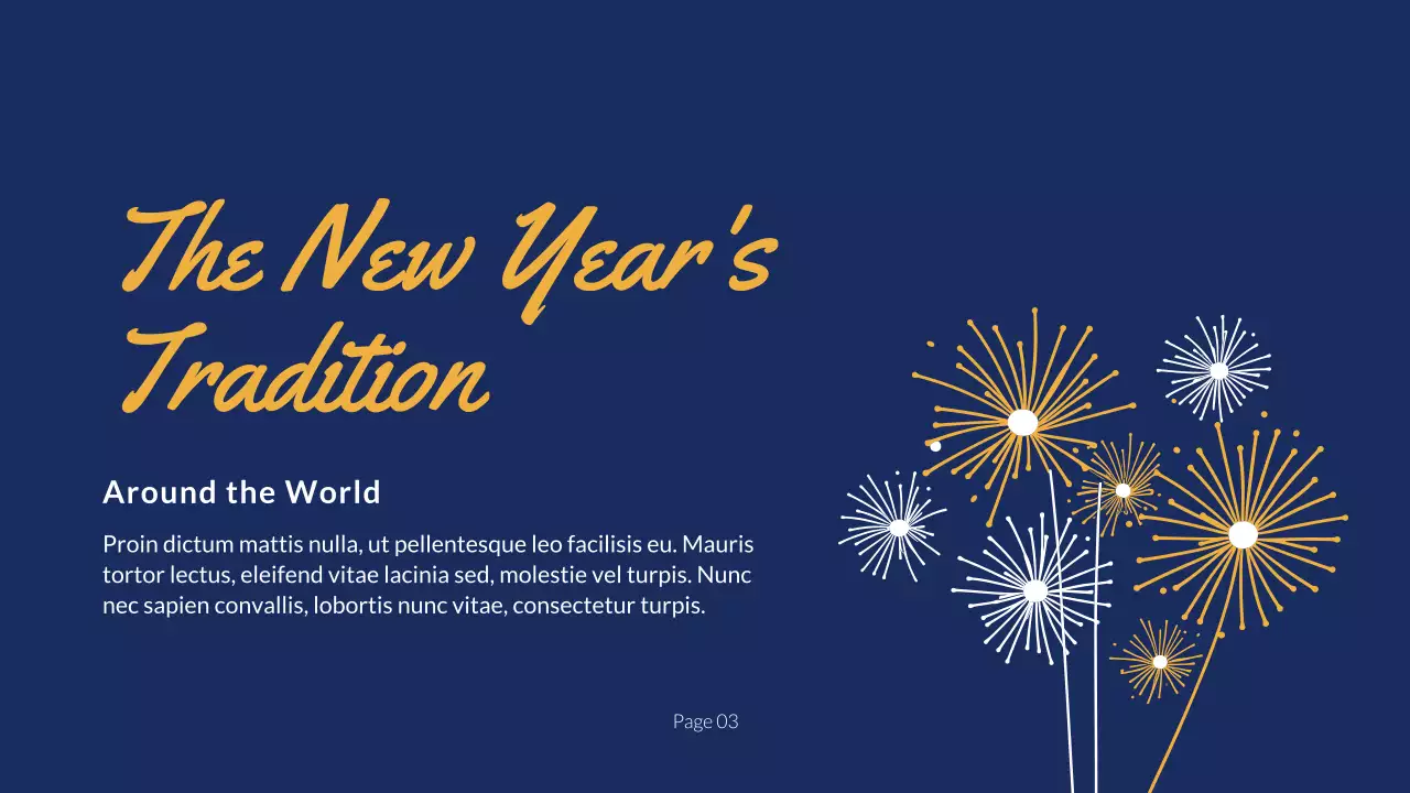 Blue Simple New Year Announcement Presentation