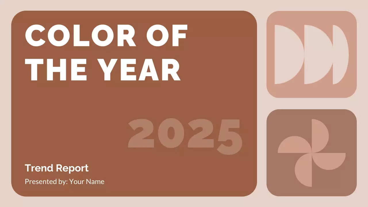 Brown Minimal Color Trend Report Presentation
