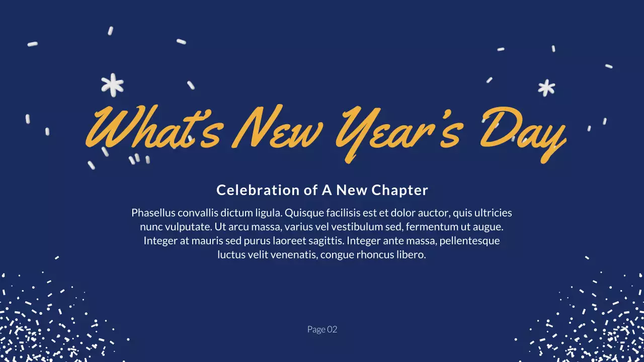 Blue Simple New Year Announcement Presentation