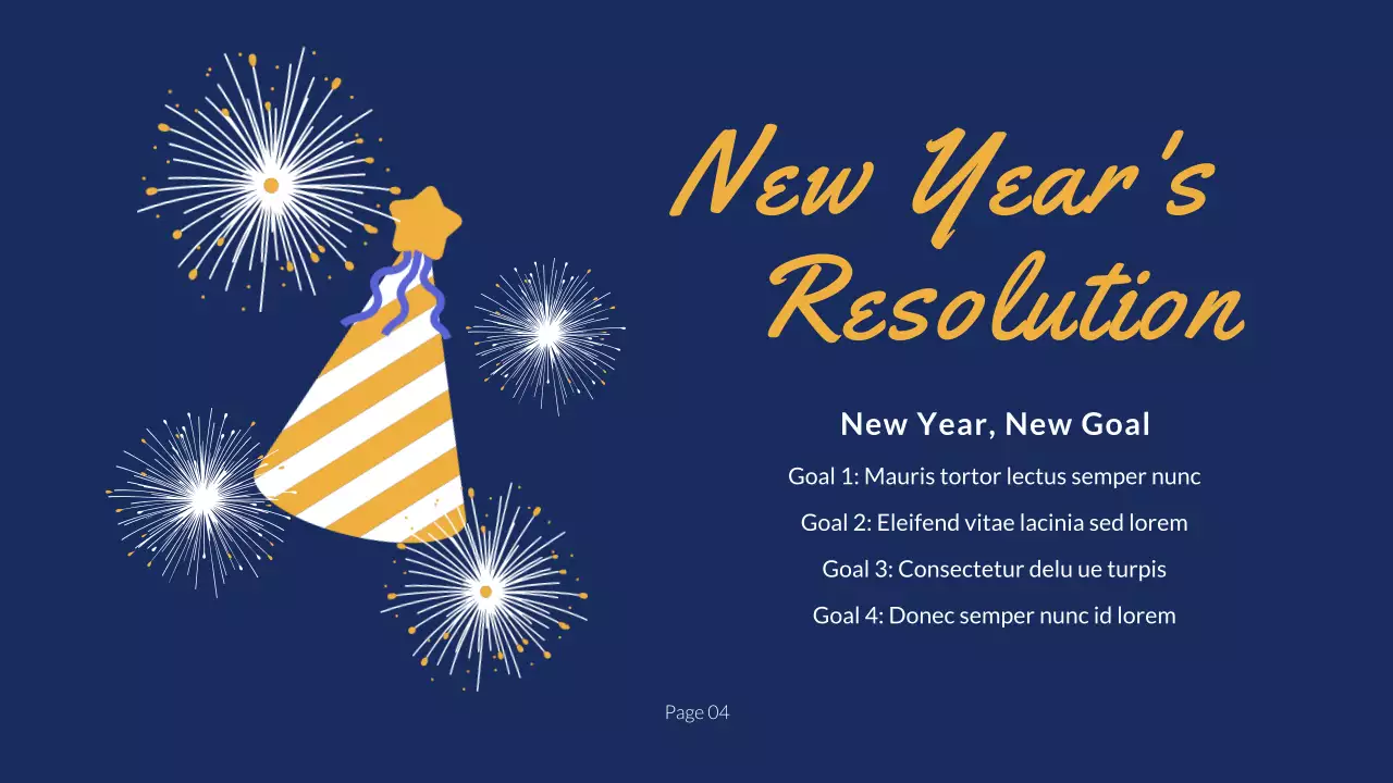 Blue Simple New Year Announcement Presentation