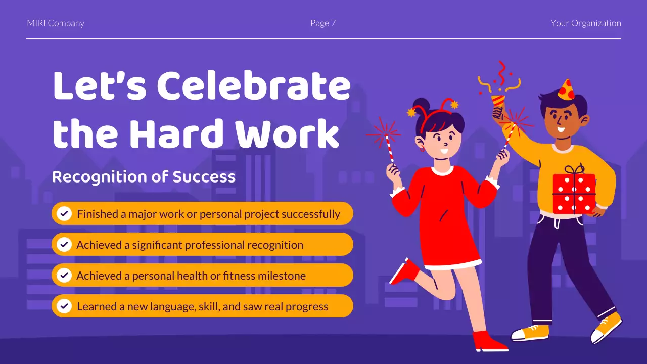 Purple Trendy New Year Report Presentation