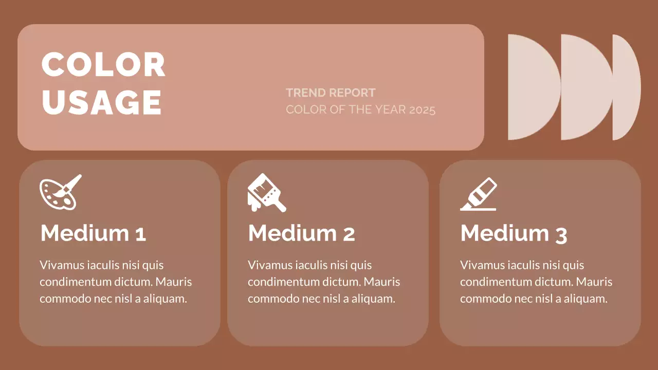 Brown Minimal Color Trend Report Presentation