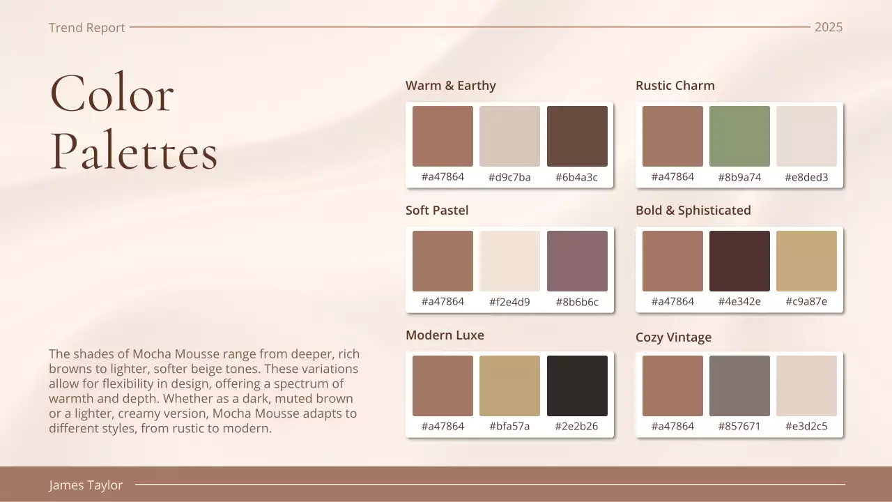 Beige Modern Color Trend Report Presentation