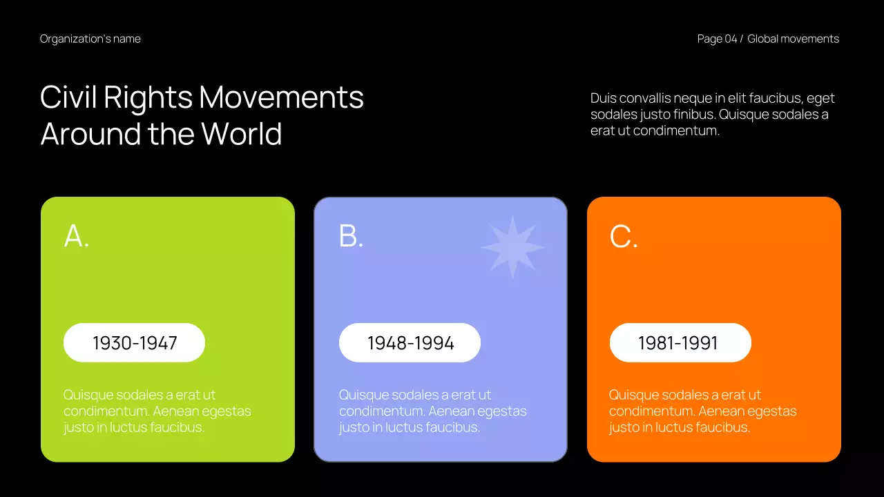 Orange Modern Civil Movements Presentation