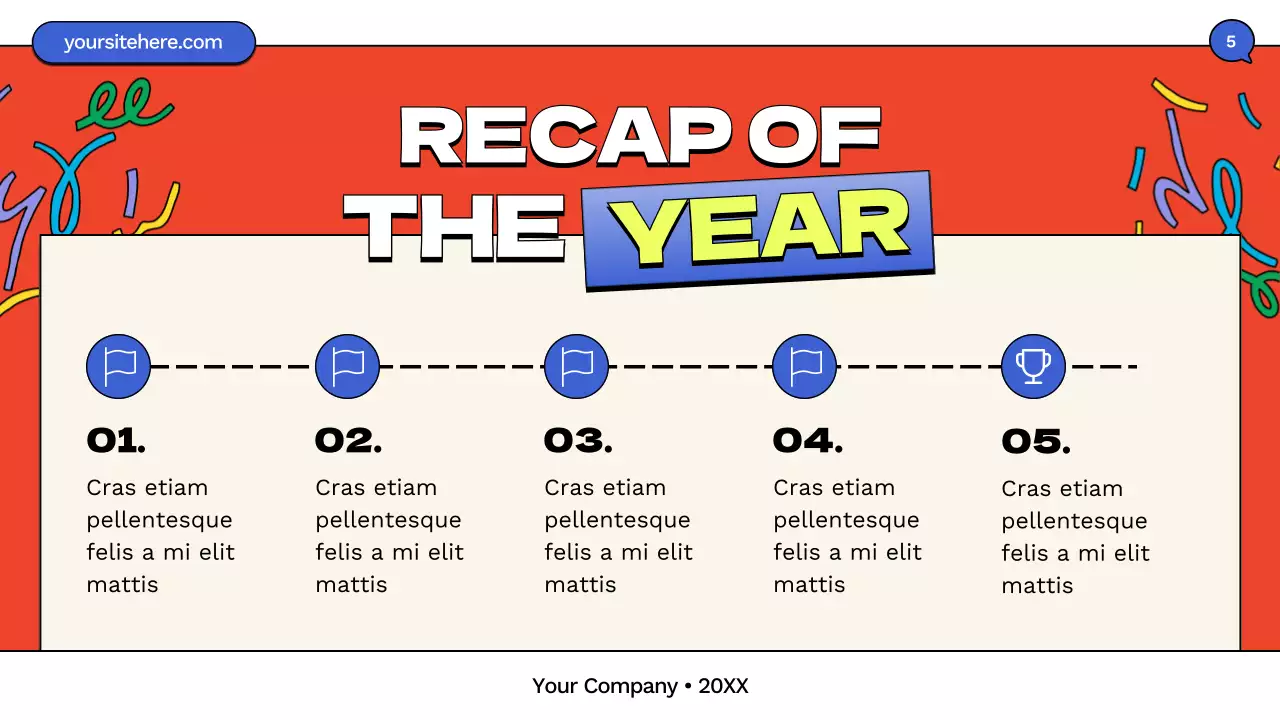 Blue Retro New Year Announcement Presentation