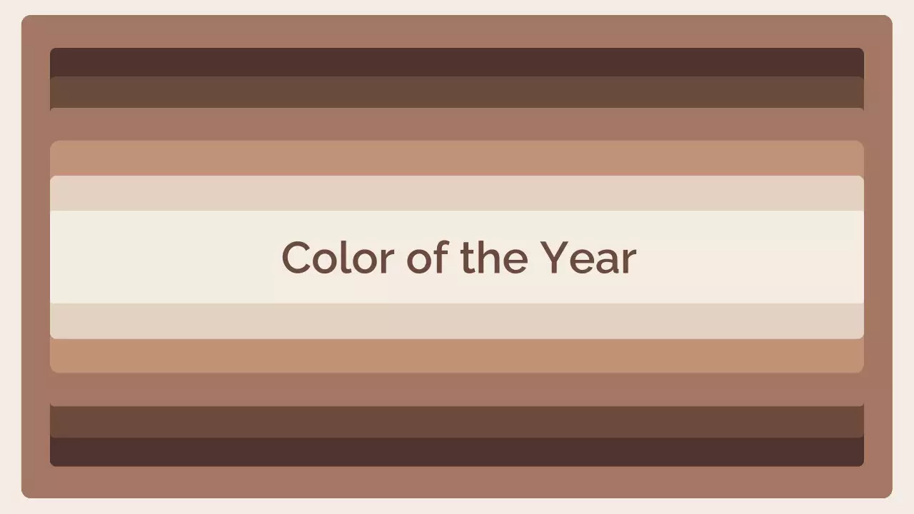 Bài thuyết trình về báo cáo xu hướng màu nâu cổ điển