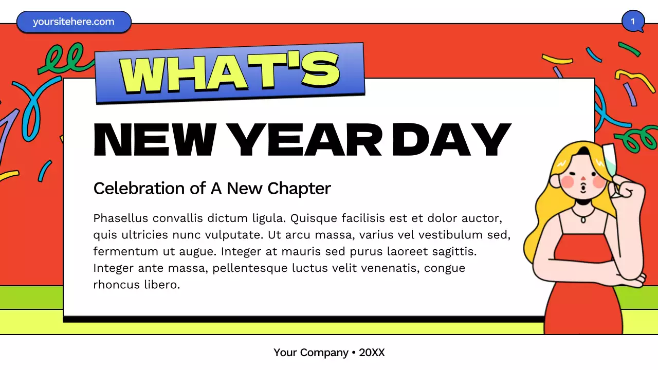 Blue Retro New Year Announcement Presentation