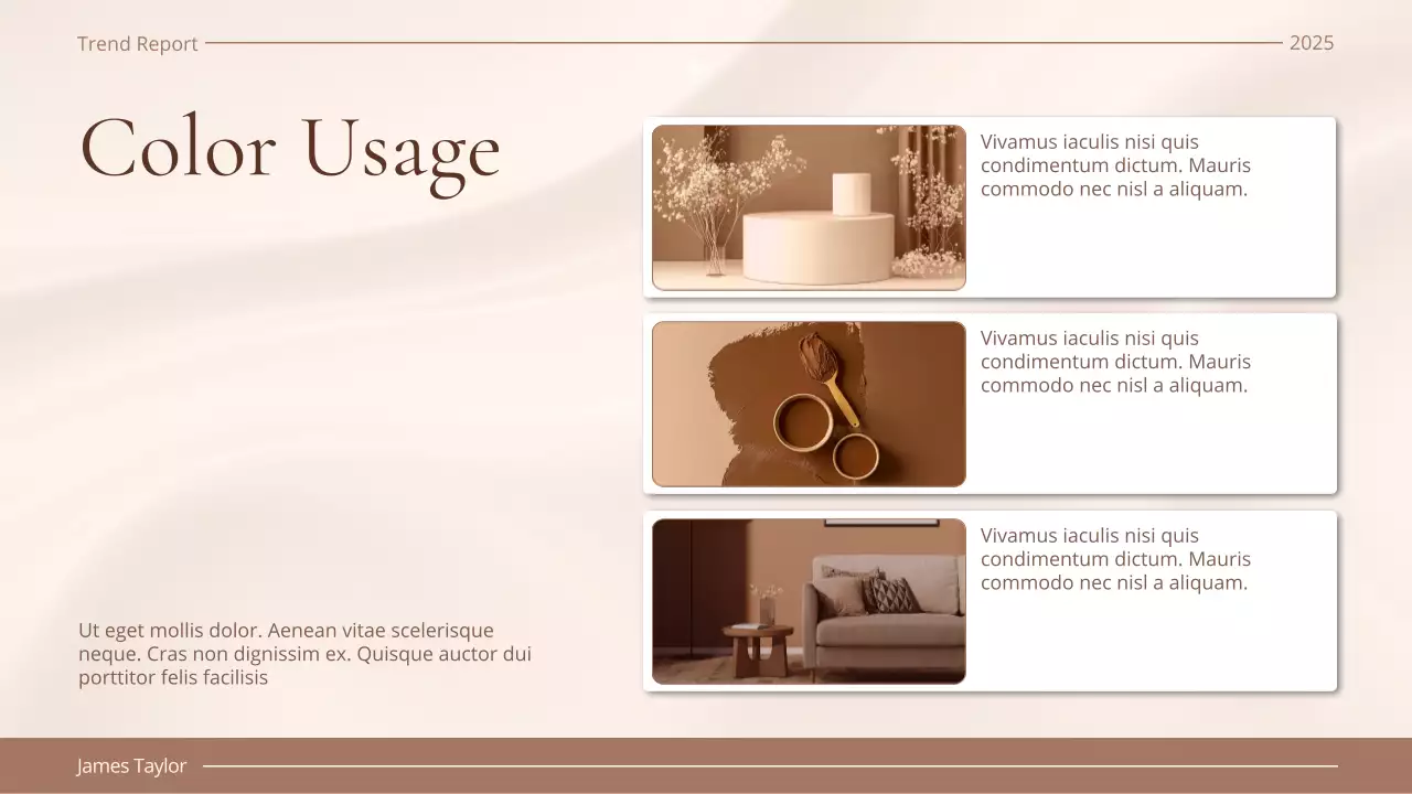 Beige Modern Color Trend Report Presentation