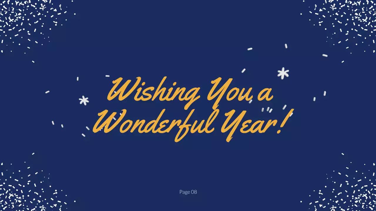 Blue Simple New Year Announcement Presentation