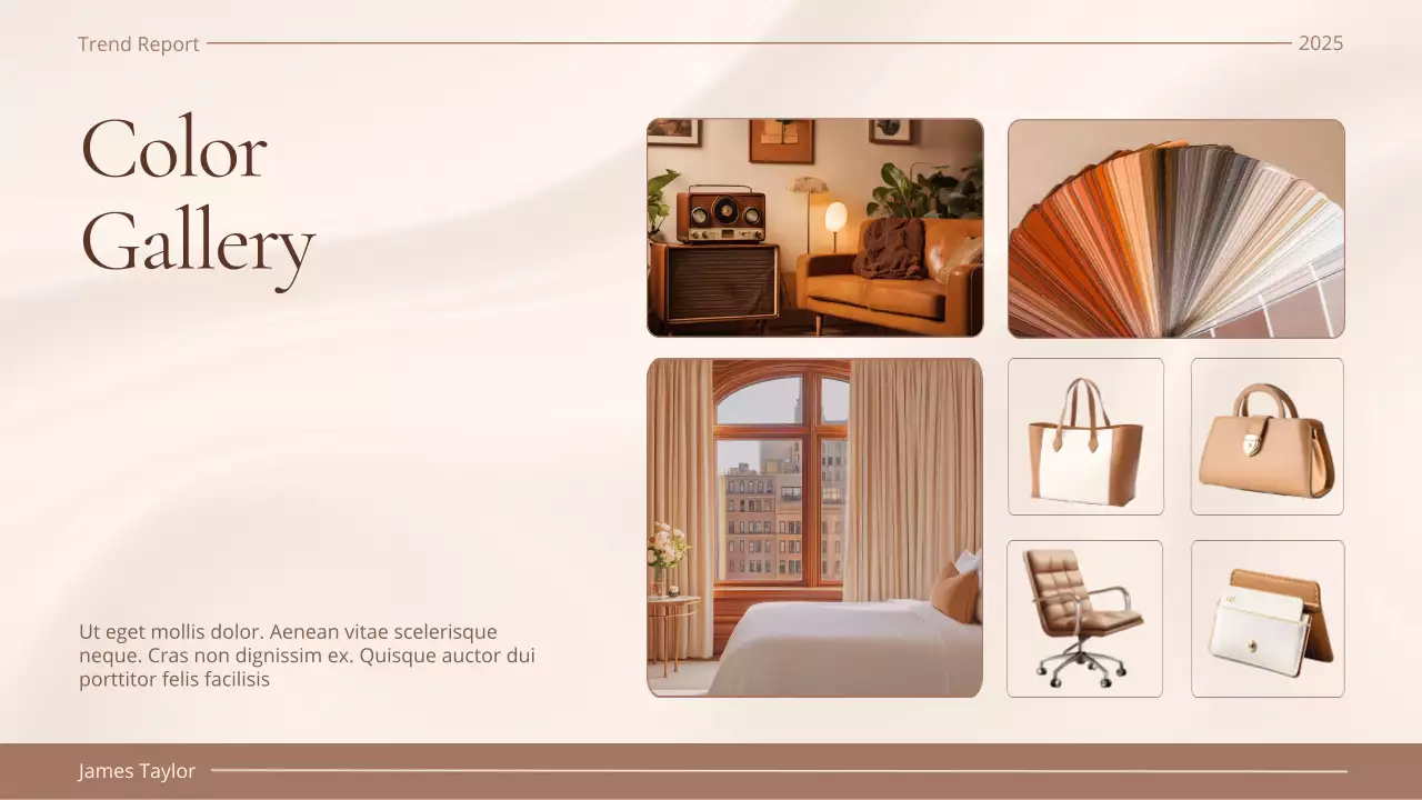 Beige Modern Color Trend Report Presentation