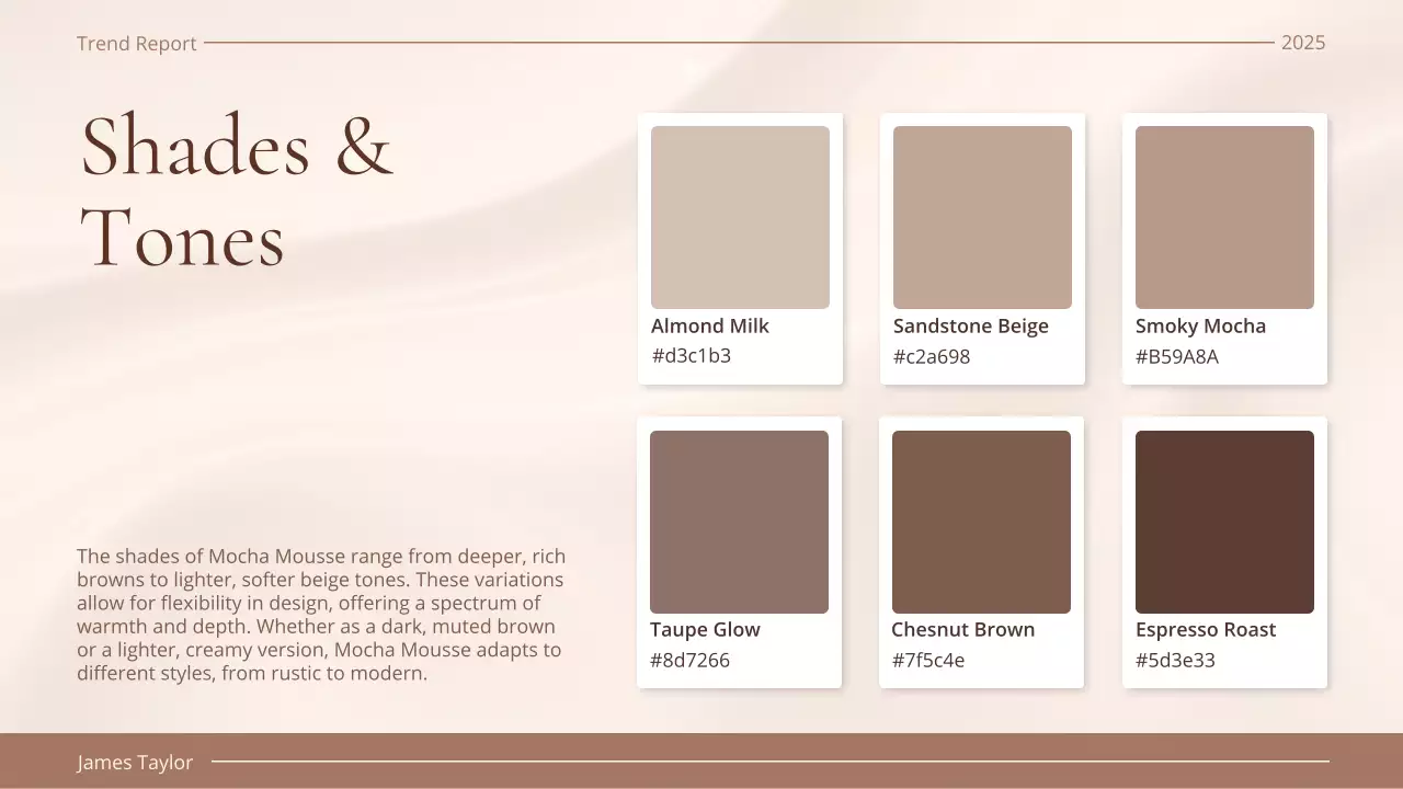 Beige Modern Color Trend Report Presentation