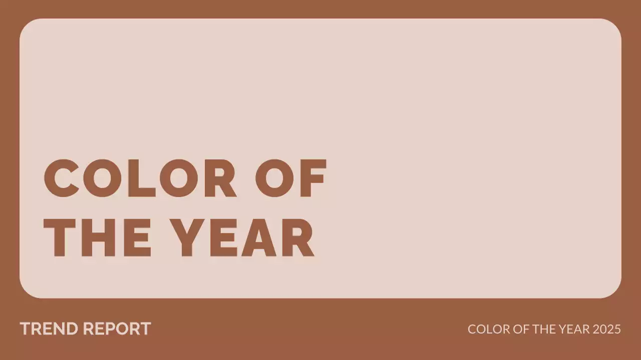 Brown Minimal Color Trend Report Presentation