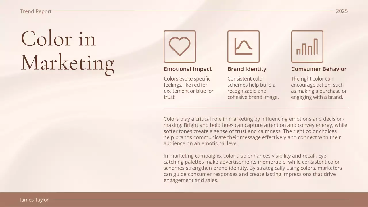 Beige Modern Color Trend Report Presentation