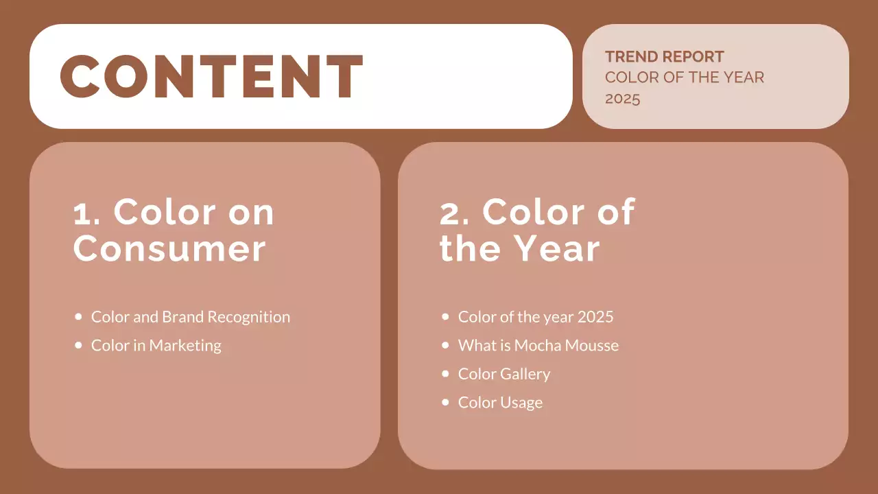 Brown Minimal Color Trend Report Presentation