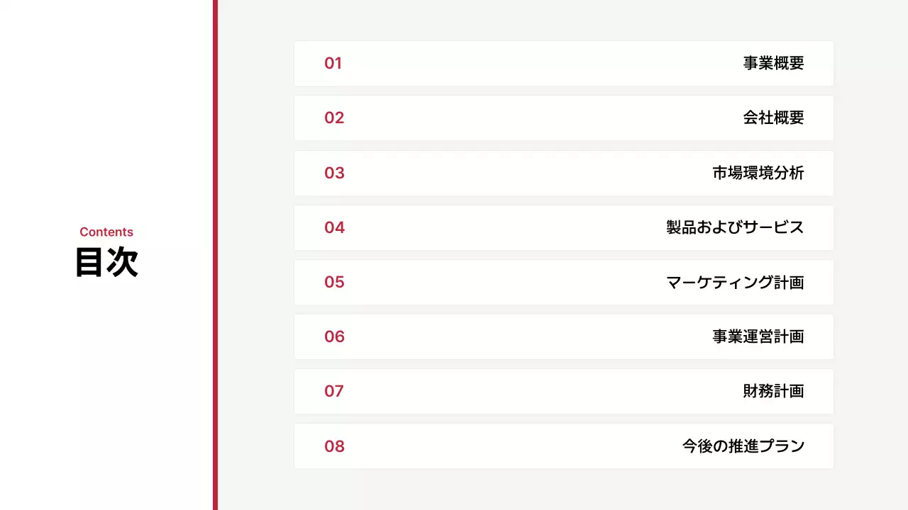 白 シンプル 事業計画書 企画書 プレゼンテーション