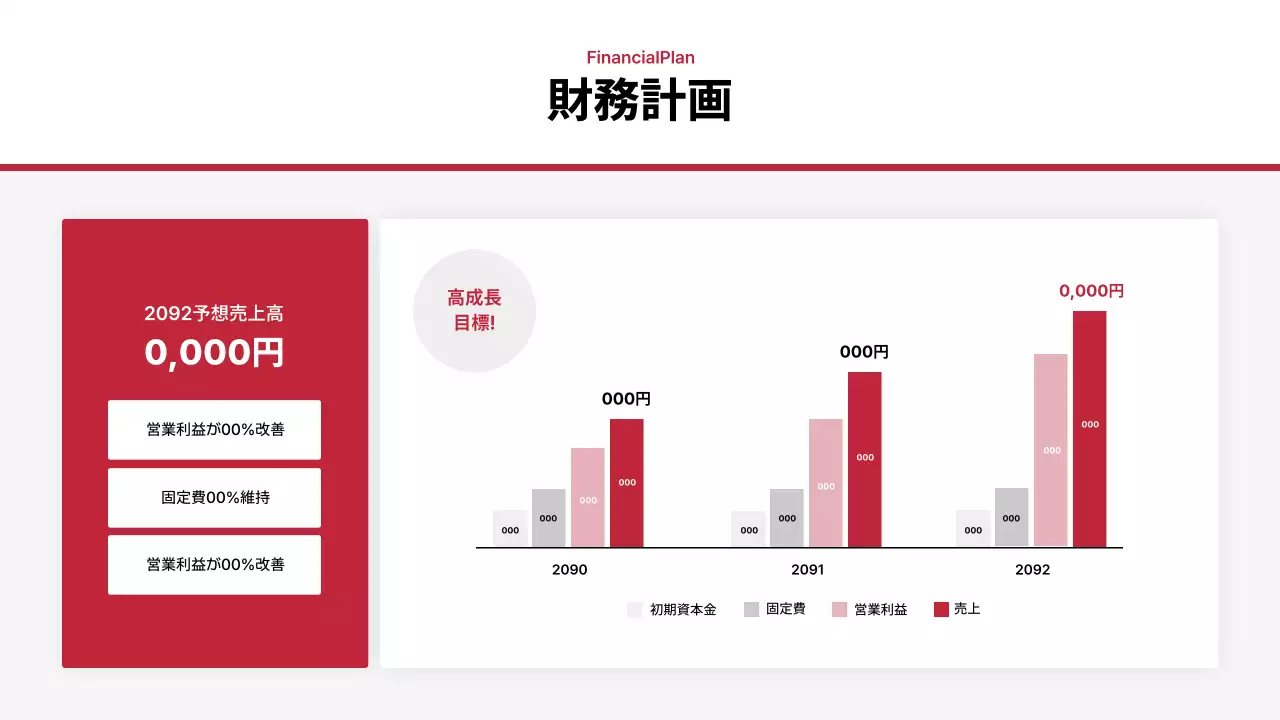 白 シンプル 事業計画書 企画書 プレゼンテーション