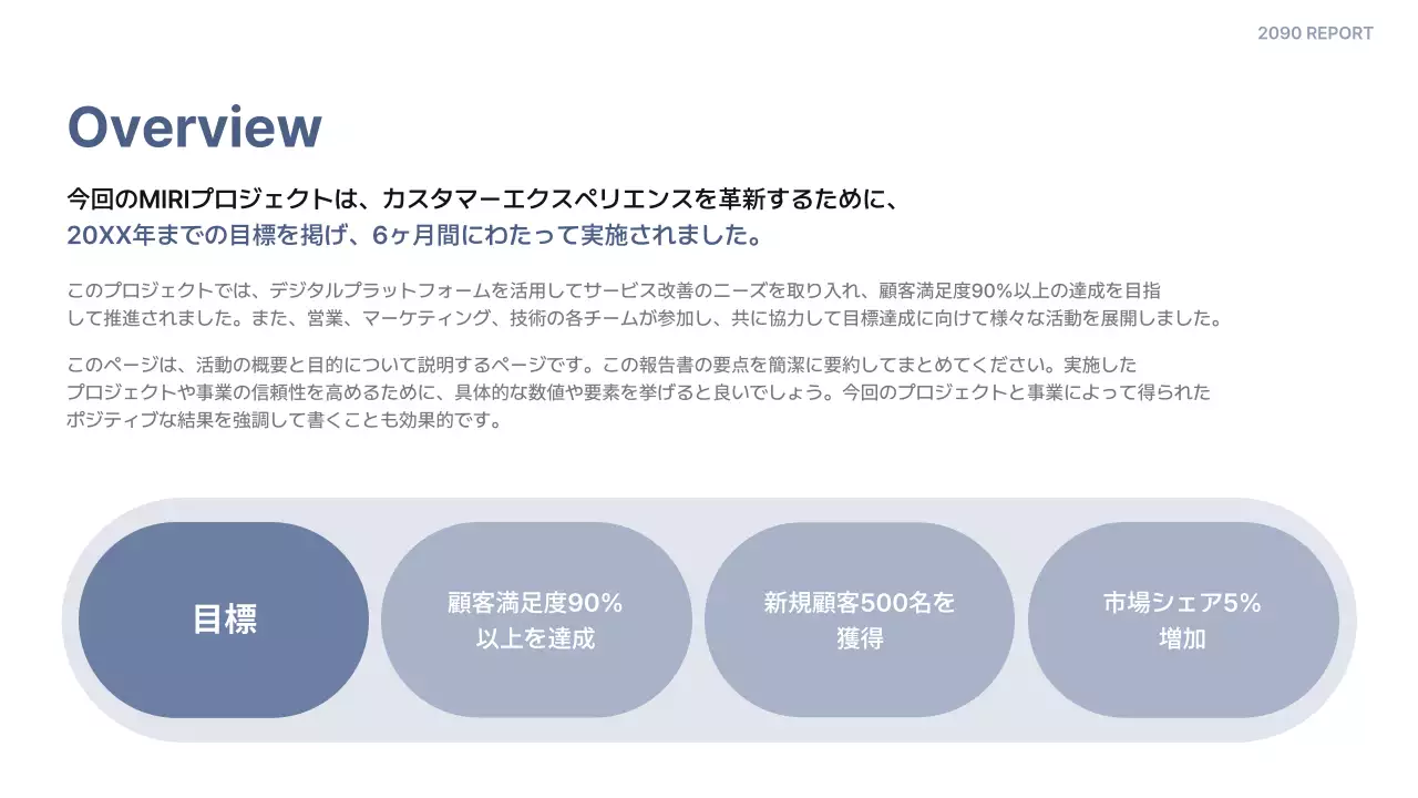 白 シンプル 活動報告書 ドキュメント プレゼンテーション