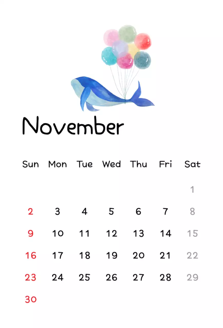 갈색 전통 새해 달력