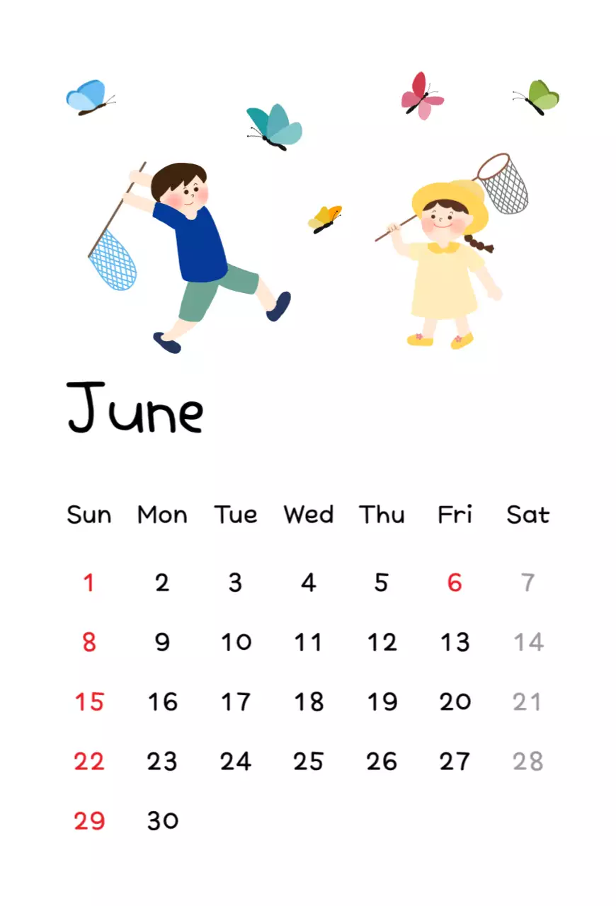 갈색 전통 새해 달력