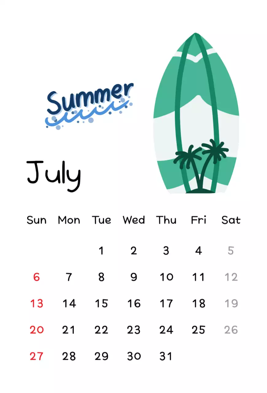 갈색 전통 새해 달력