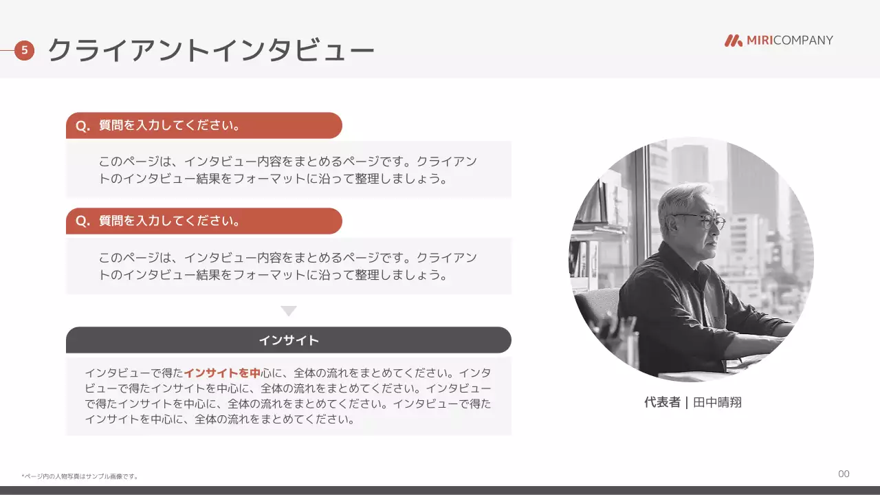 オレンジ モダン ビジネス 報告書 プレゼンテーション