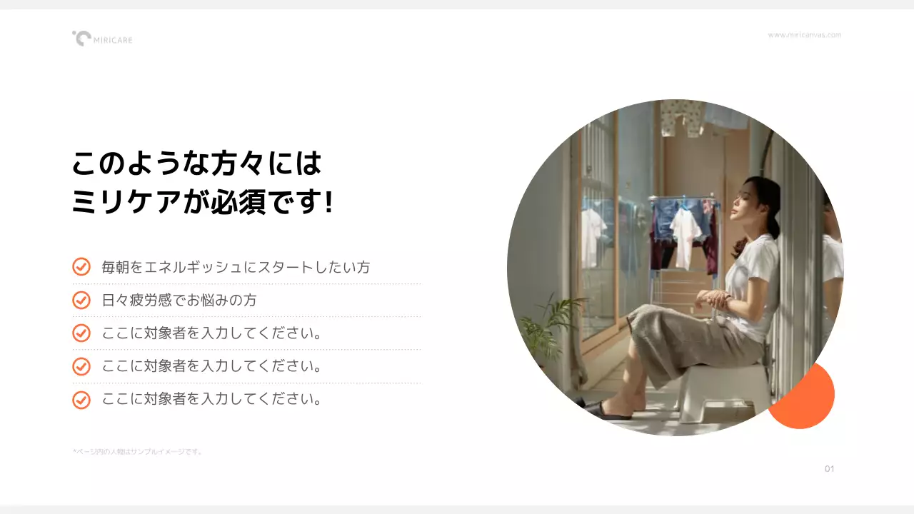 カラフル モダン サプリメント 資料 プレゼンテーション