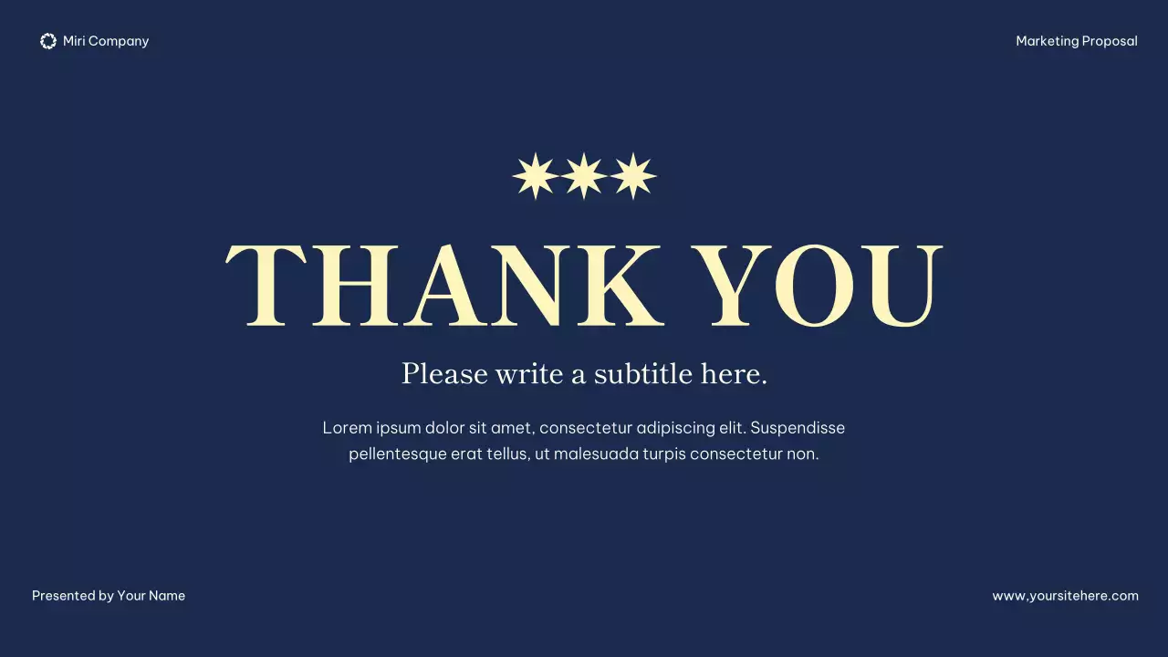 Navy Modern Marketing Proposal Presentation